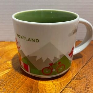Starbucks Portland YOU ARE HERE Mug with Green Interior